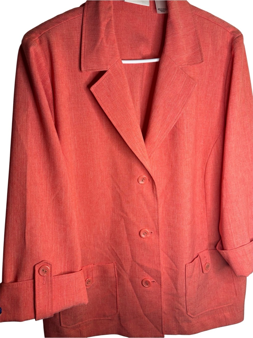 Alfred Dunner Women's Coral Button-Front Blazer Jacket